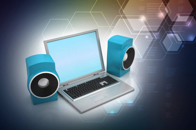 筆記本電腦與聲音系統(tǒng) 計(jì)算機(jī)及配件的完美融合